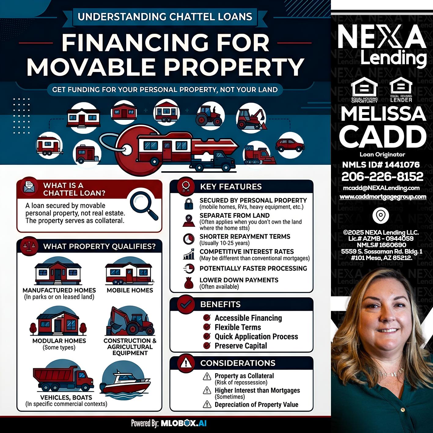 Chattel Loans - Melissa Cadd -Loan Originator