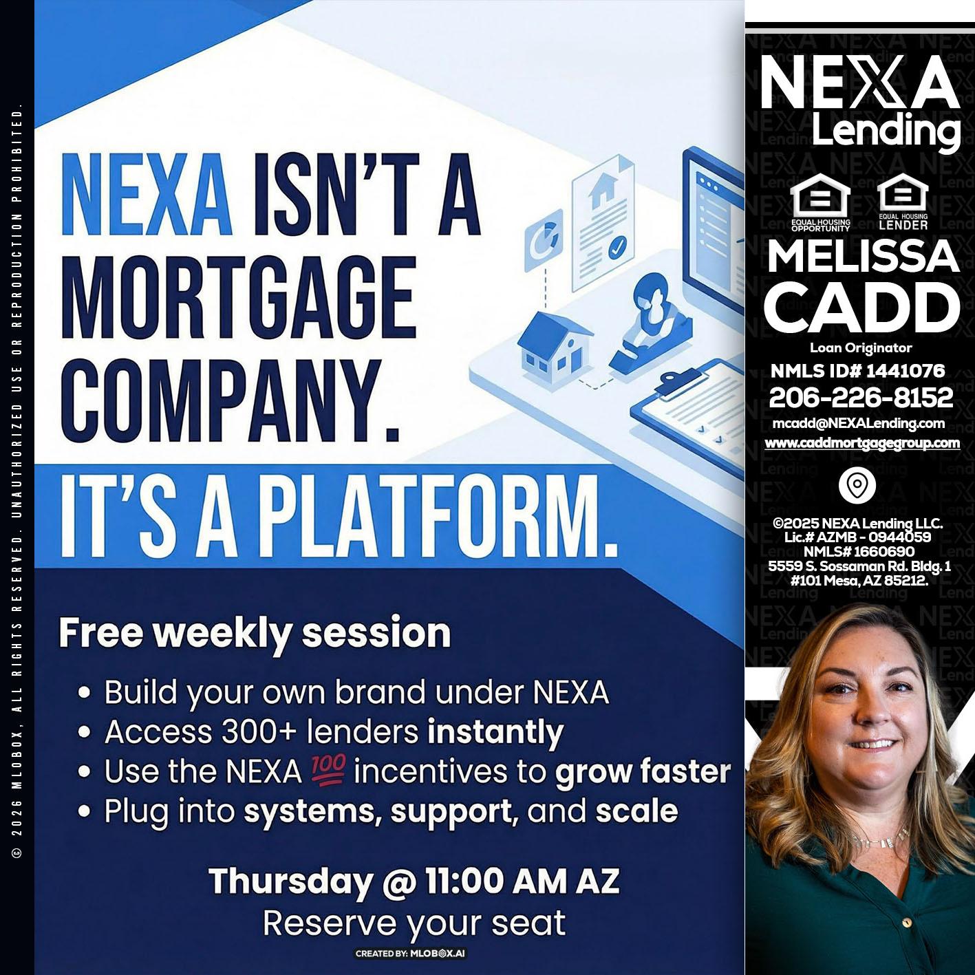 NEXA ISNT - Melissa Cadd -Loan Originator