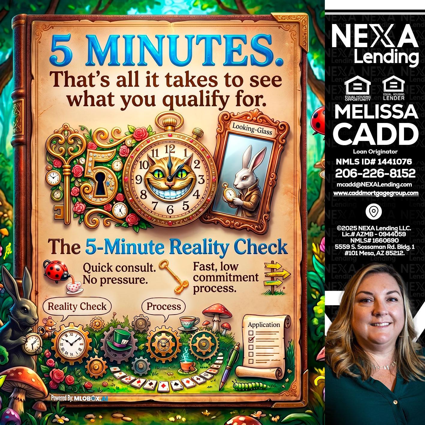 Reality Check! - Melissa Cadd -Loan Originator