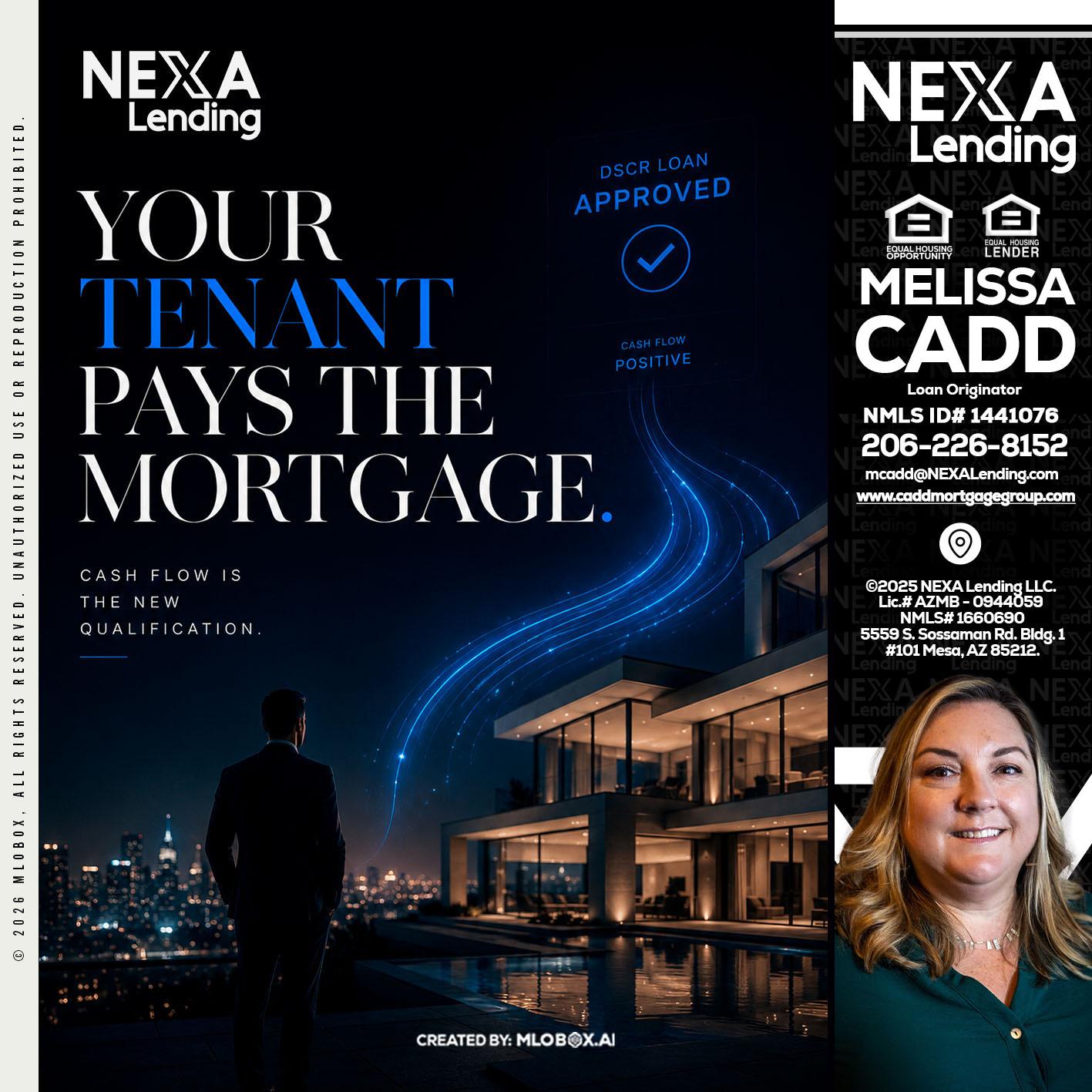 DSCR LOANS - Melissa Cadd -Loan Originator