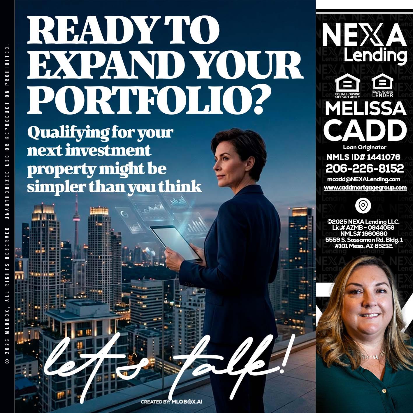 READY TO EXPAND - Melissa Cadd -Loan Originator