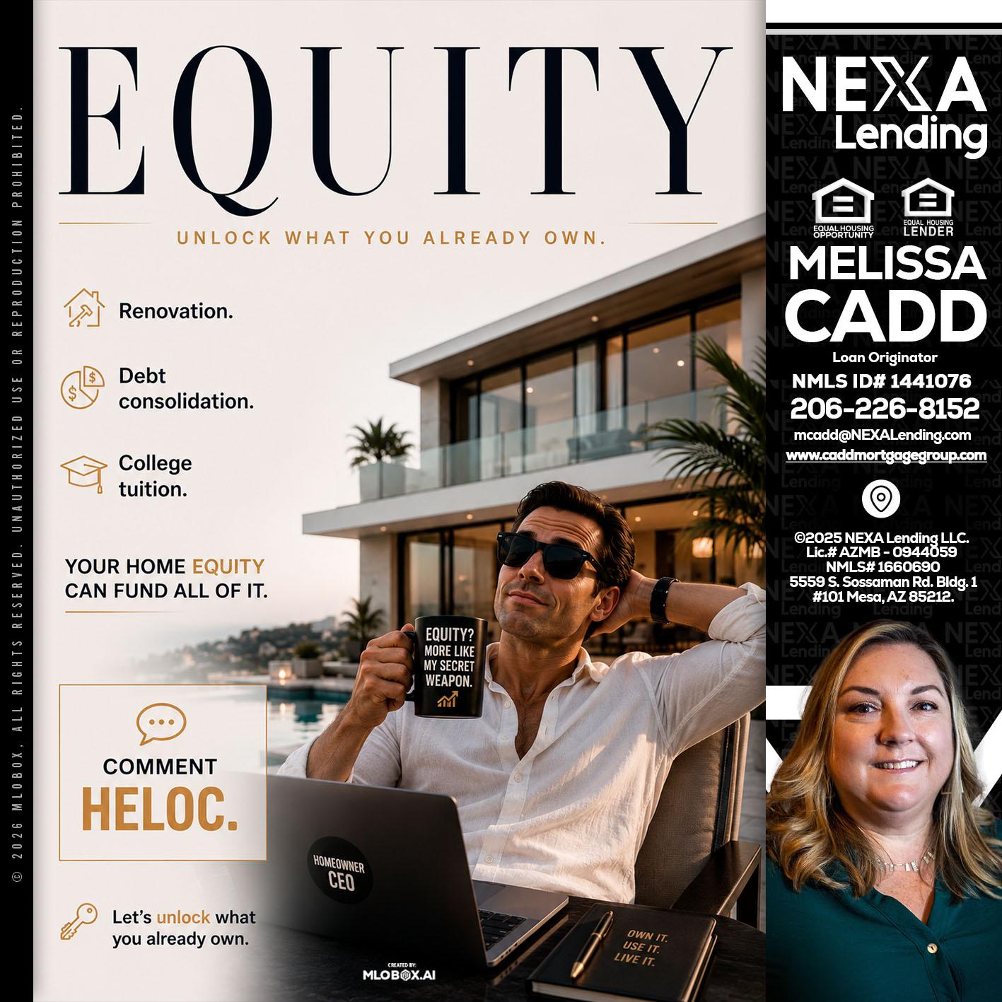 EQUITY - Melissa Cadd -Loan Originator