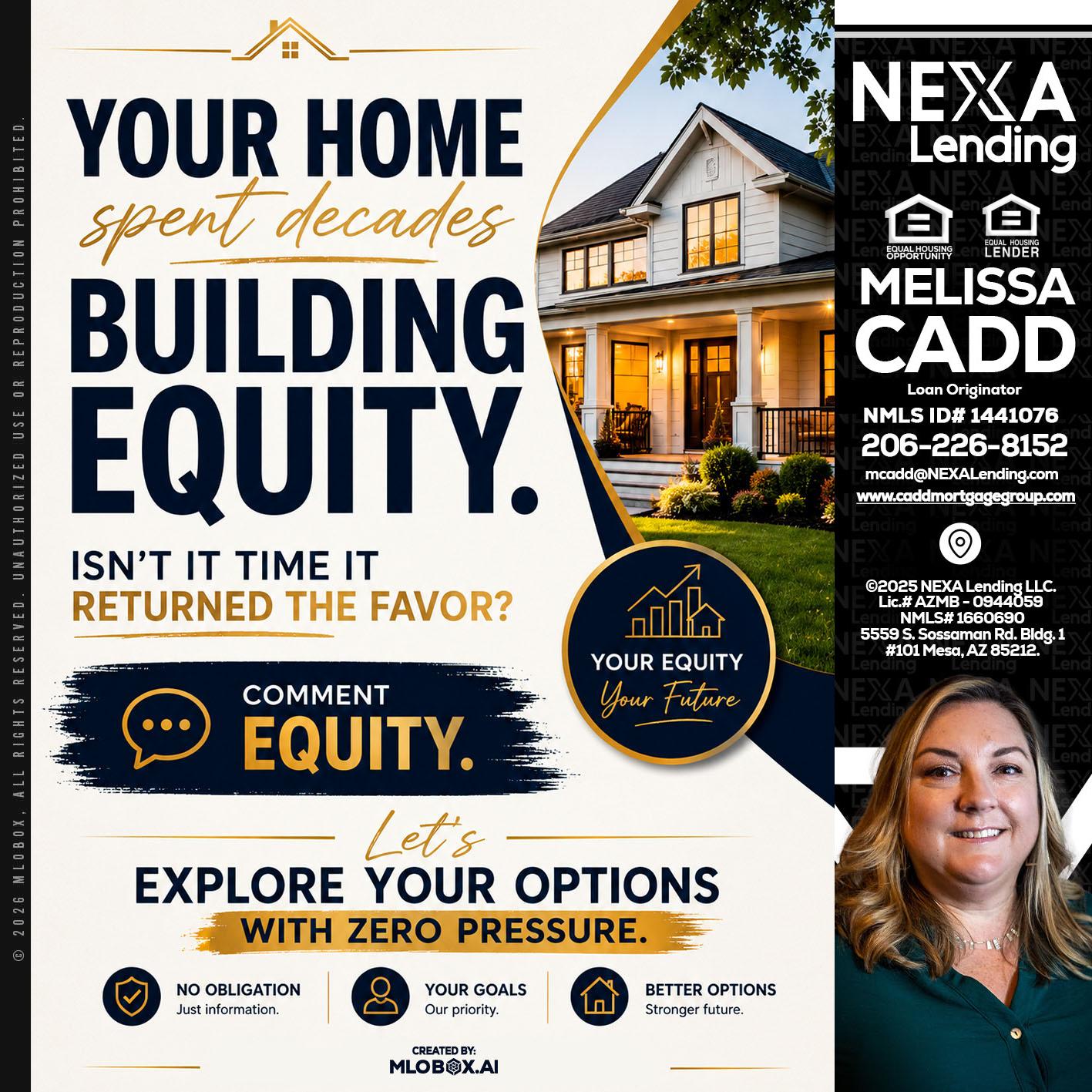 building equity - Melissa Cadd -Loan Originator