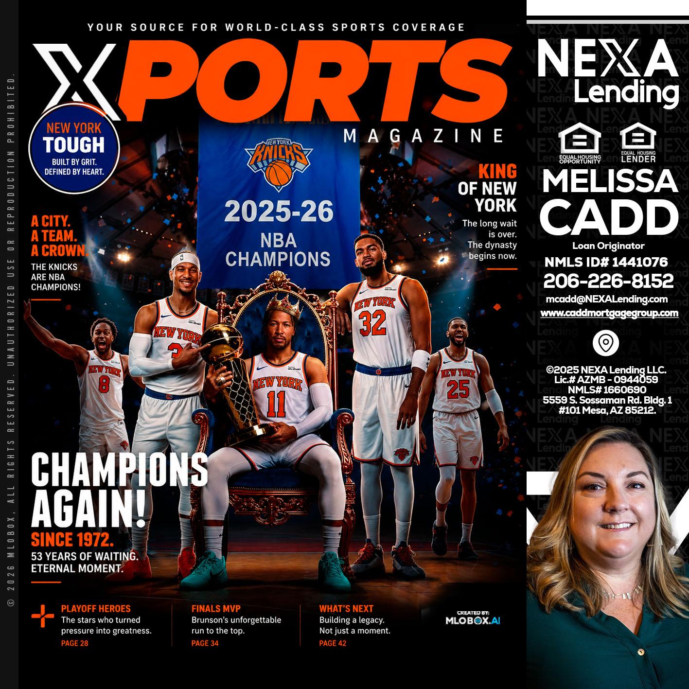 XPORTS MAGAZINE - Melissa Cadd -Loan Originator