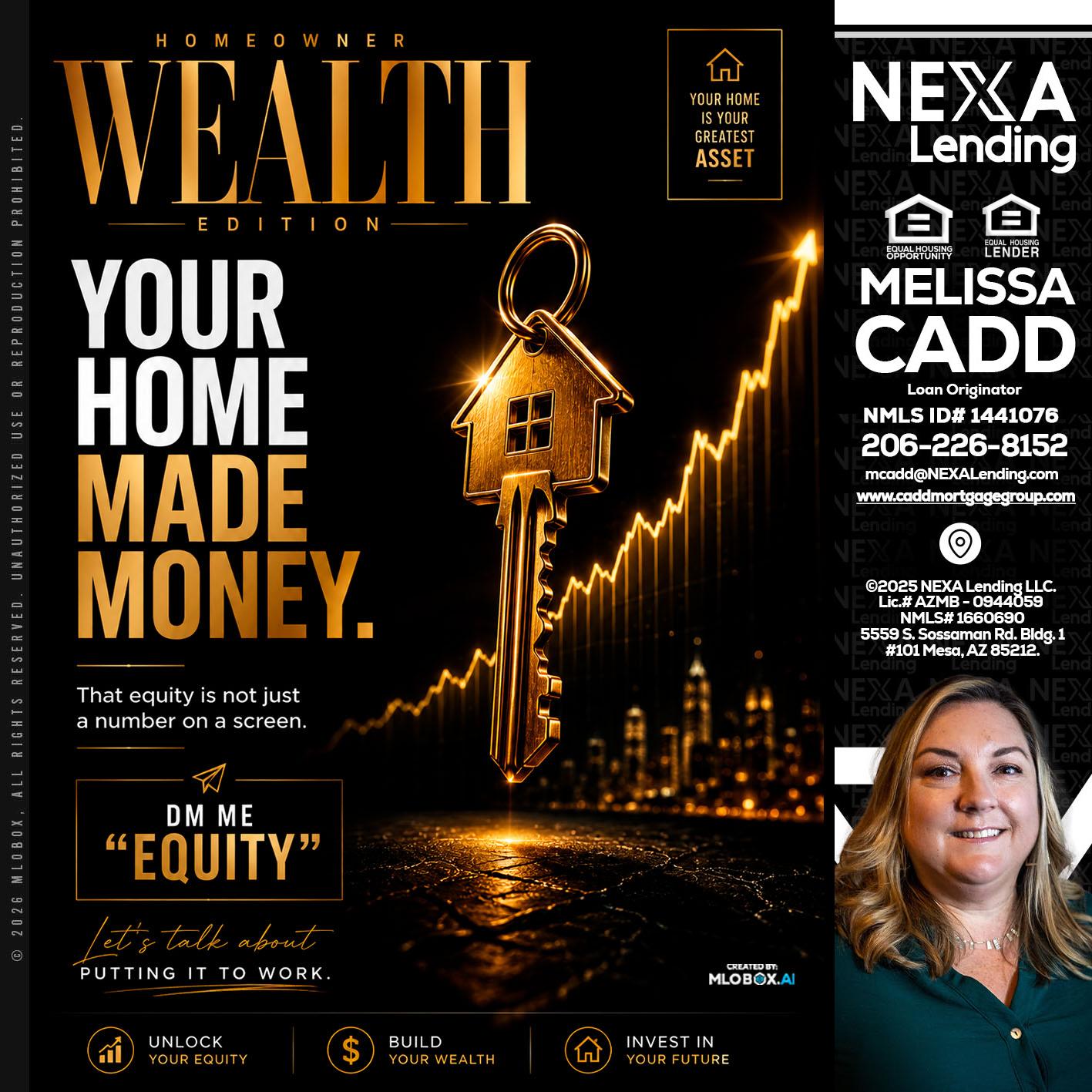 YOUR HOME MADE - Melissa Cadd -Loan Originator