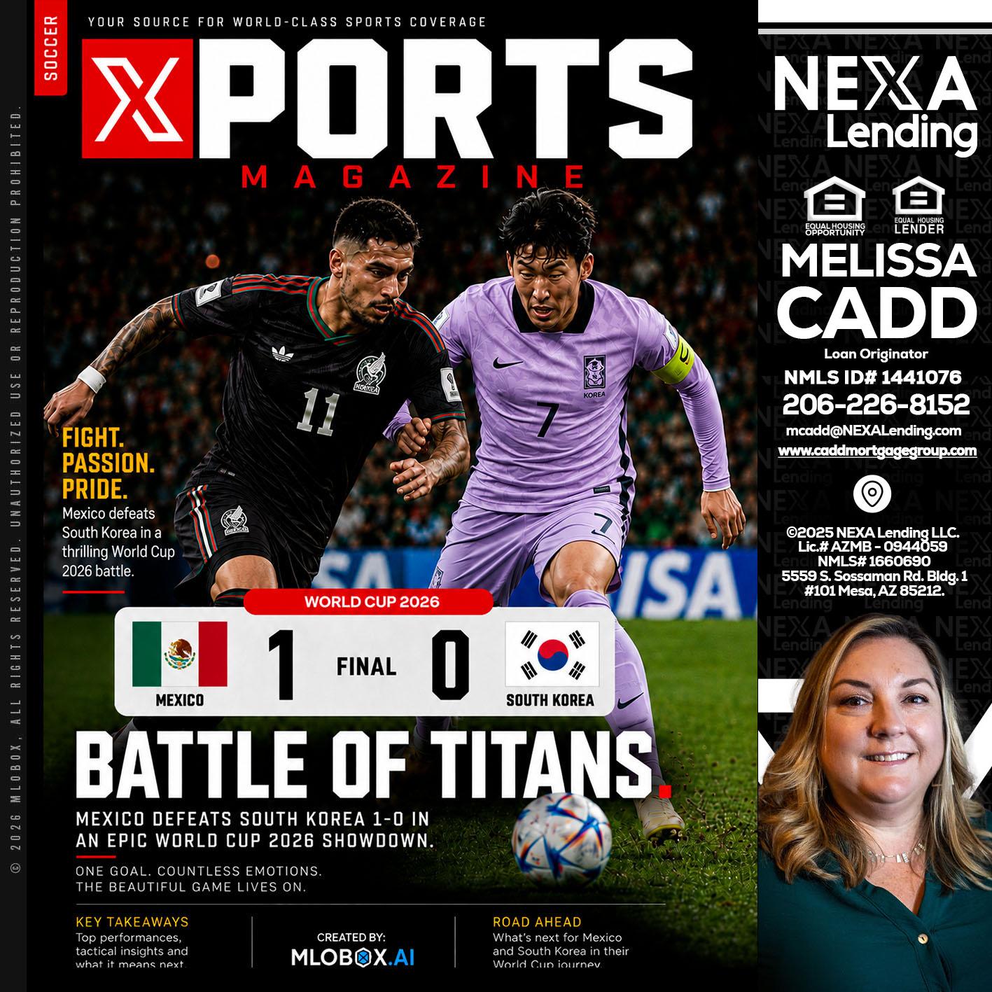 XPORTS MAGAZINE - Melissa Cadd -Loan Originator