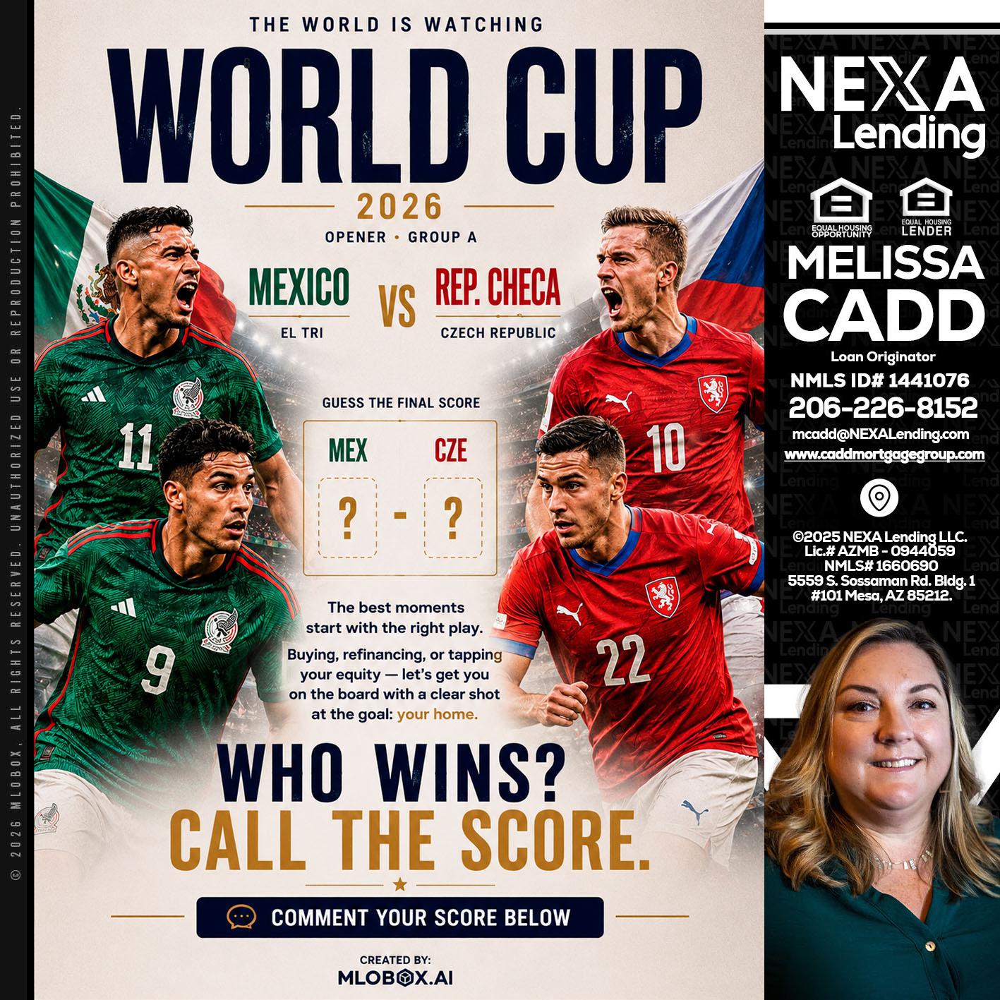 WORLD CUP 2026 - Melissa Cadd -Loan Originator