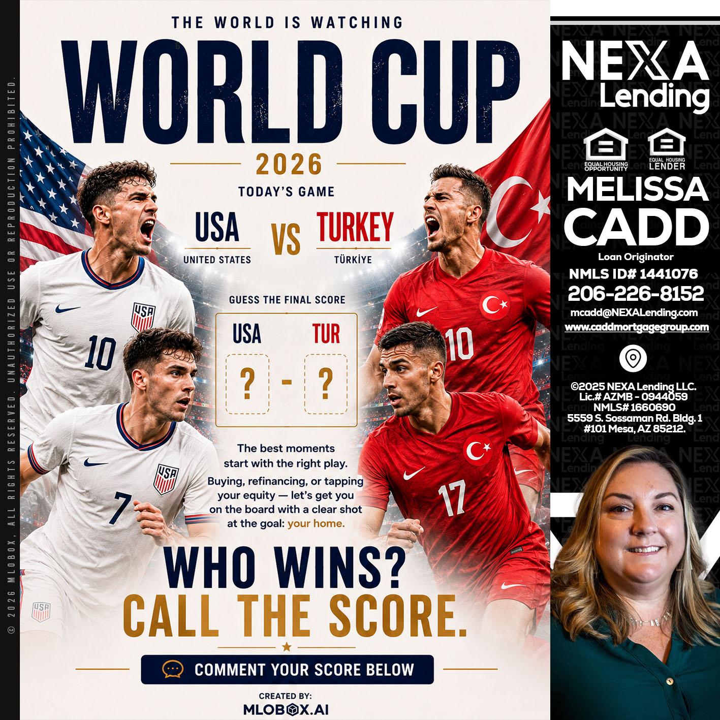 WORLD CUP 2026 - Melissa Cadd -Loan Originator