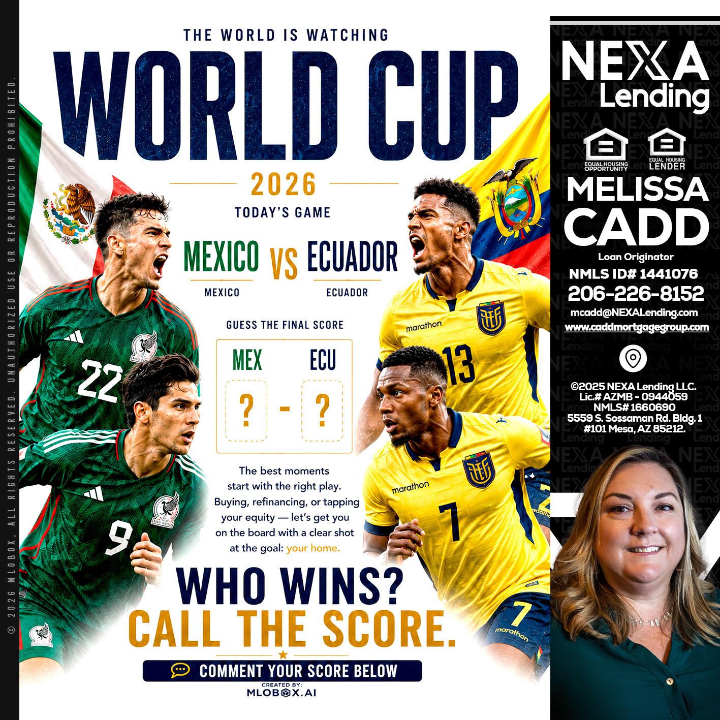 WORLD CUP 2026 - Melissa Cadd -Loan Originator