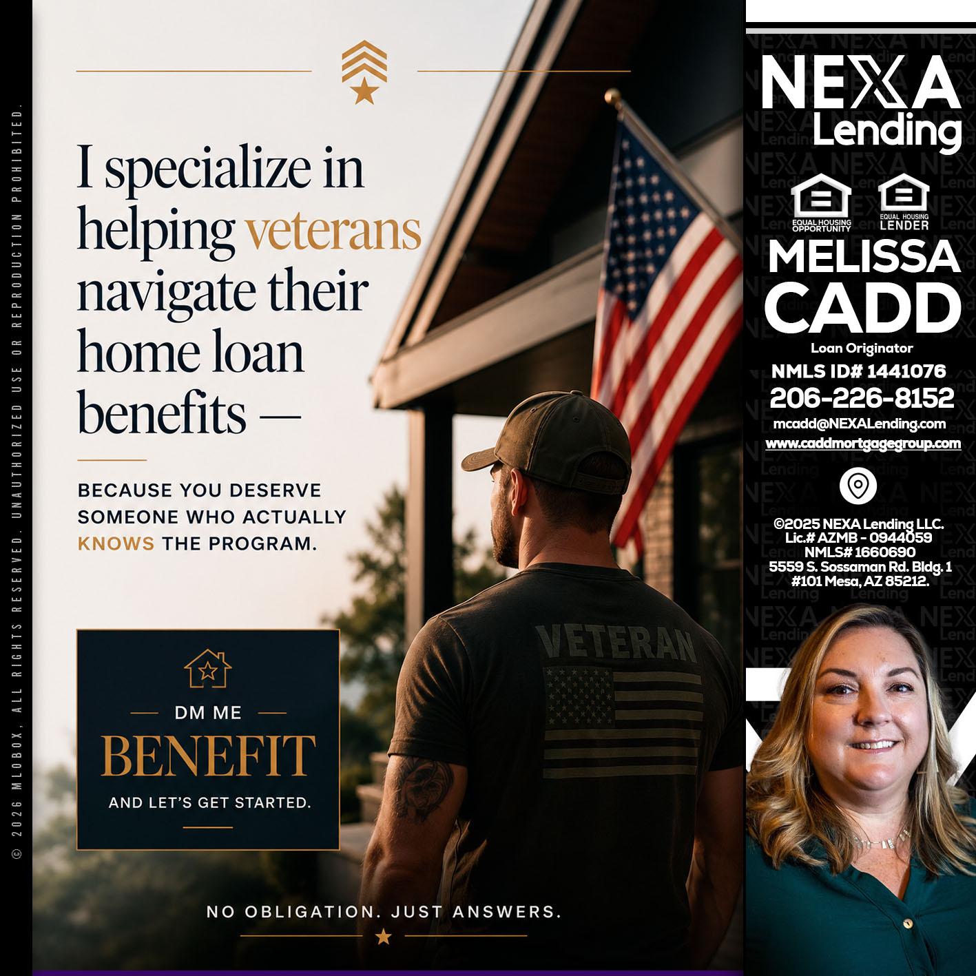 I SPECIALIZE - Melissa Cadd -Loan Originator