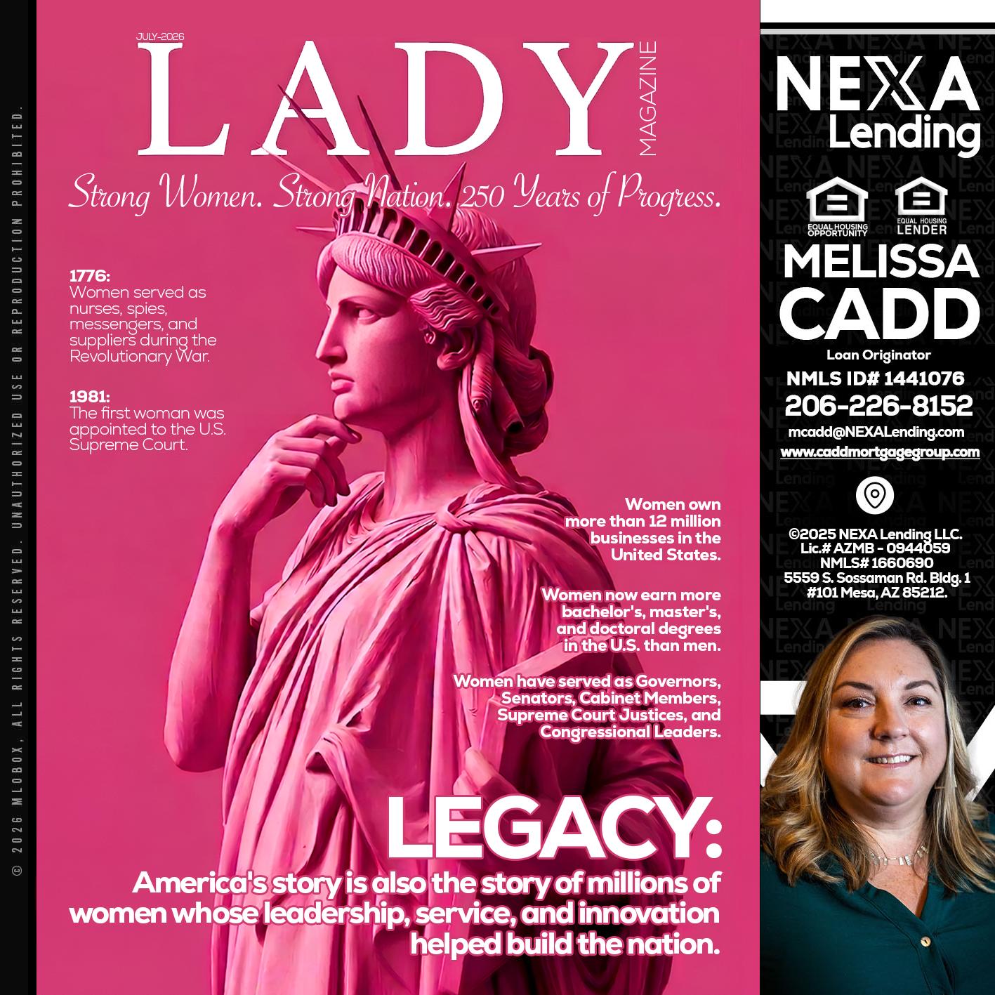 LADY LIBERTY! - Melissa Cadd -Loan Originator