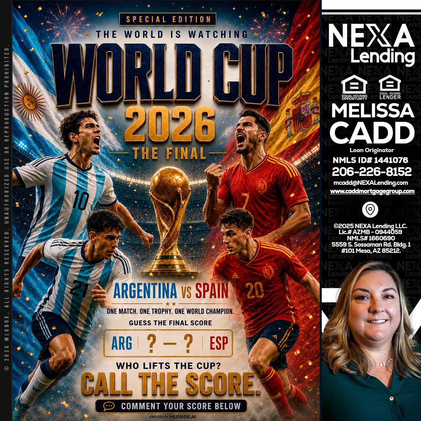 World Cup 2026 finals - Melissa Cadd -Loan Originator