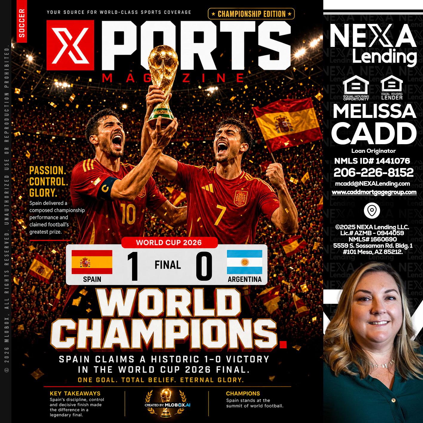SPAIN CHAMPION - Melissa Cadd -Loan Originator