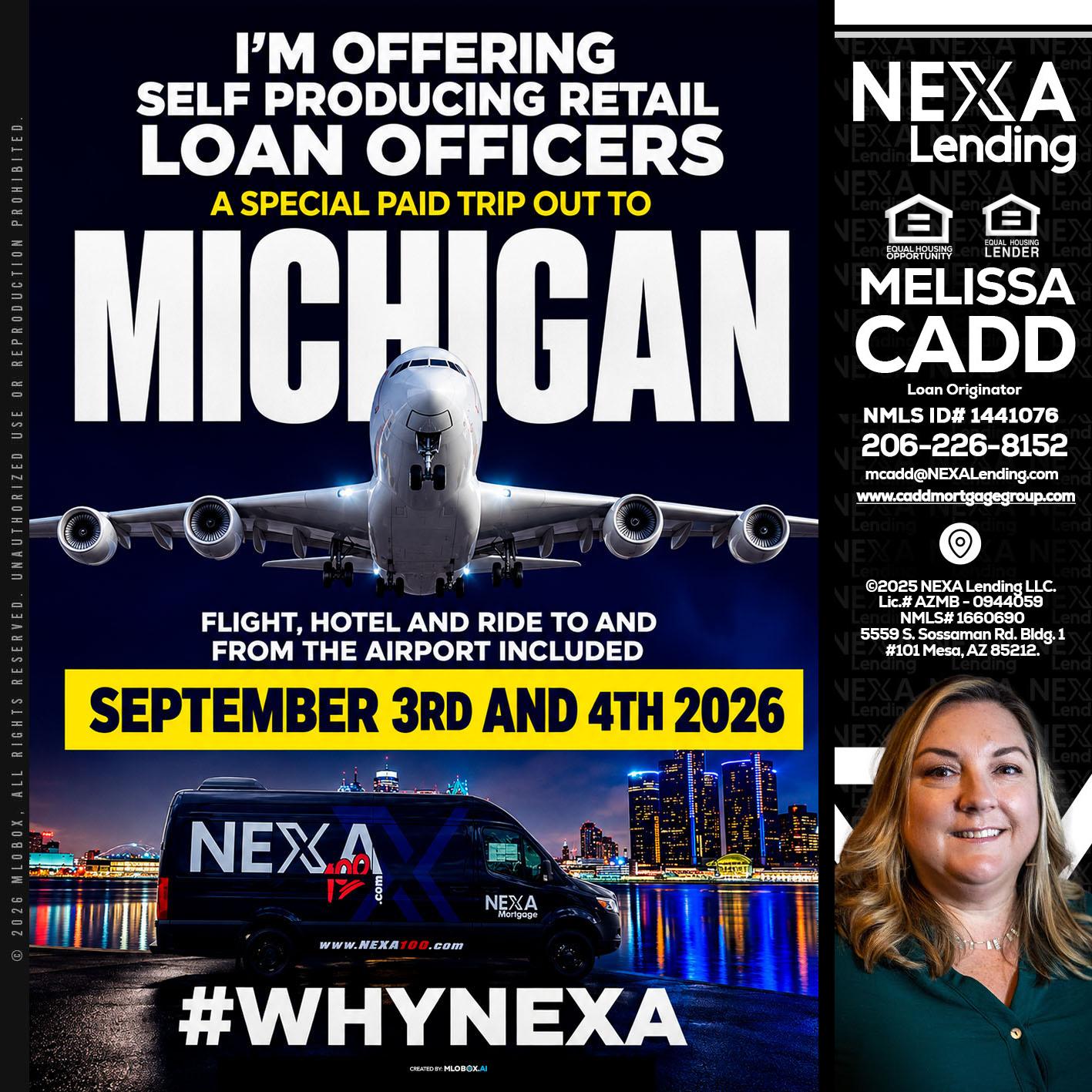 MICHIGAN - Melissa Cadd -Loan Originator