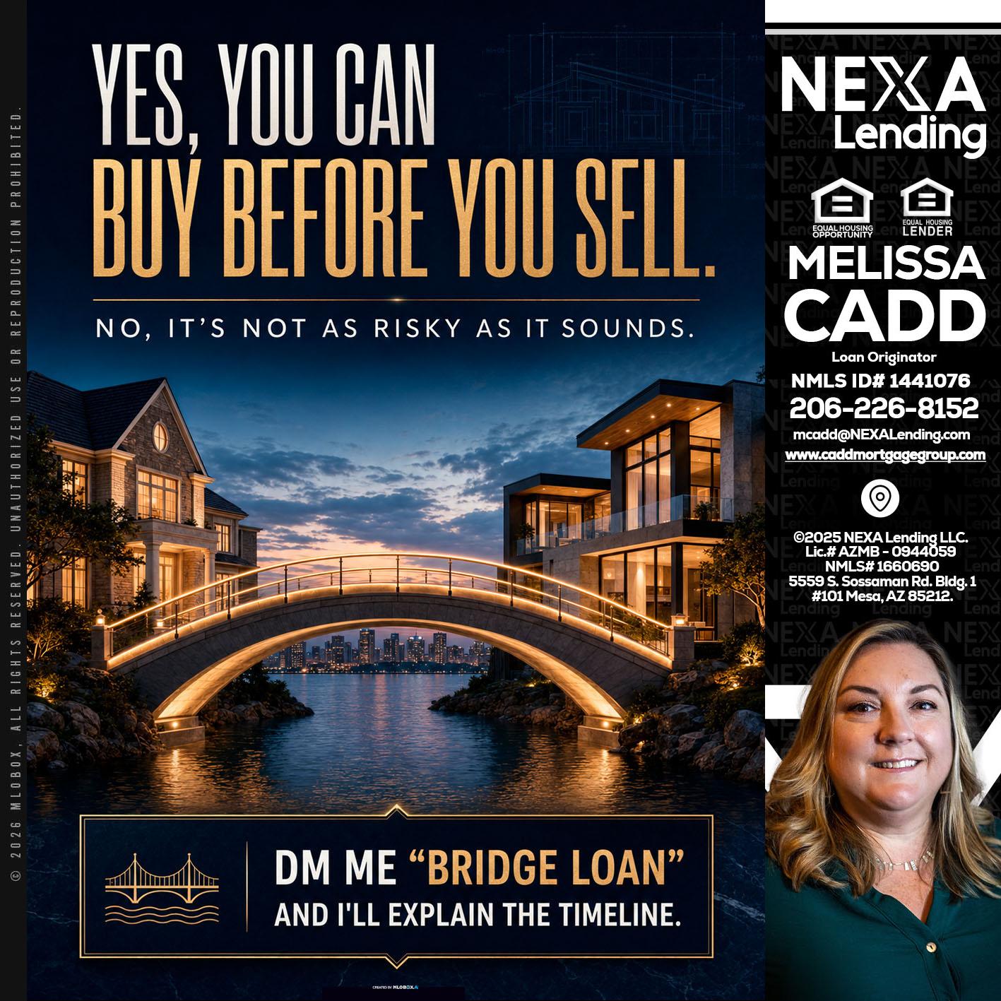 YES, YOU CAN - Melissa Cadd -Loan Originator