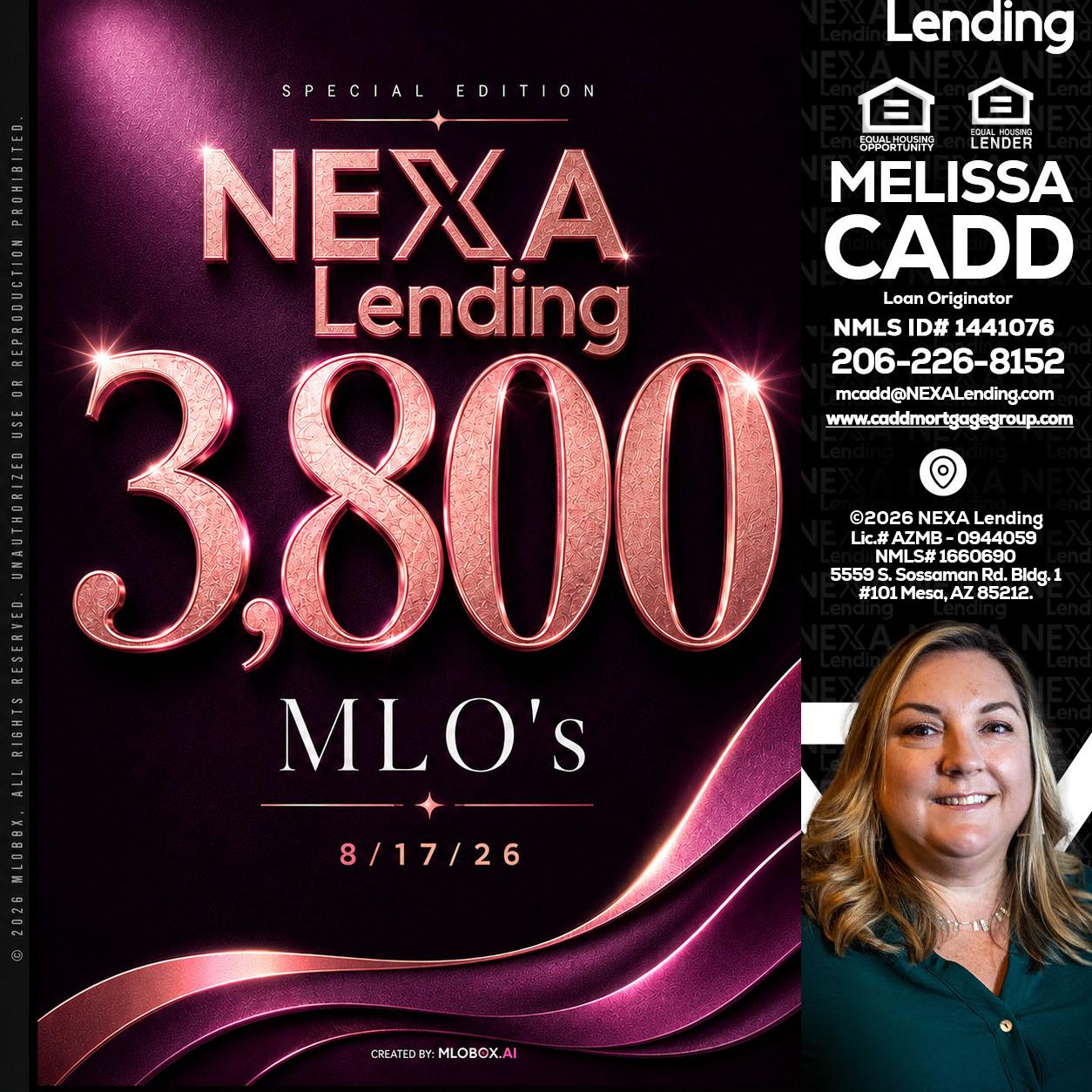 3800 MLOs - Melissa Cadd -Loan Originator