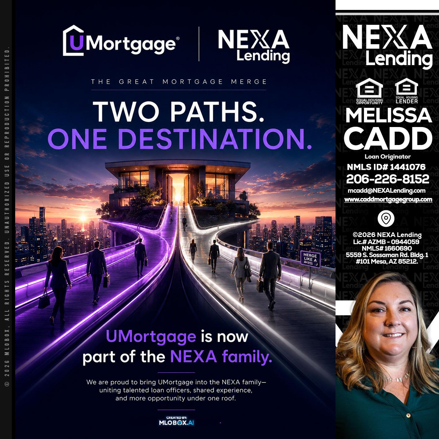 two path - Melissa Cadd -Loan Originator