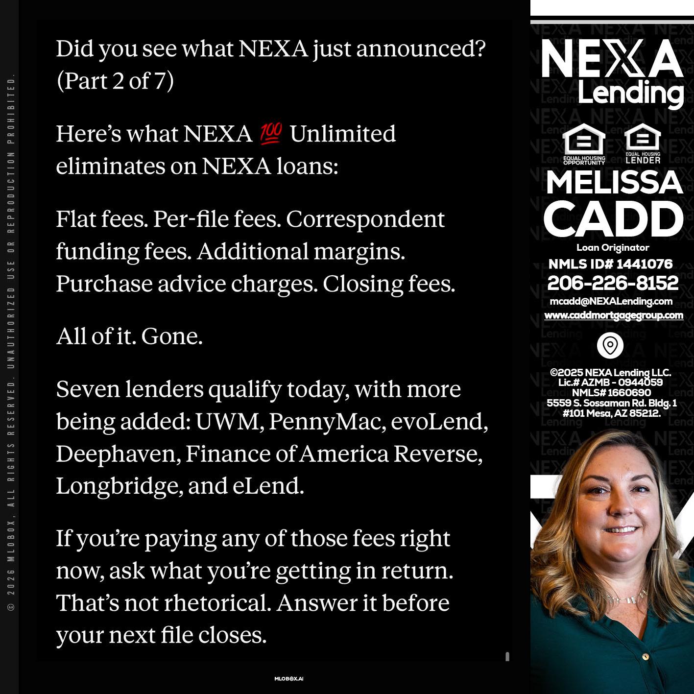 2 OF 7 - Melissa Cadd -Loan Originator