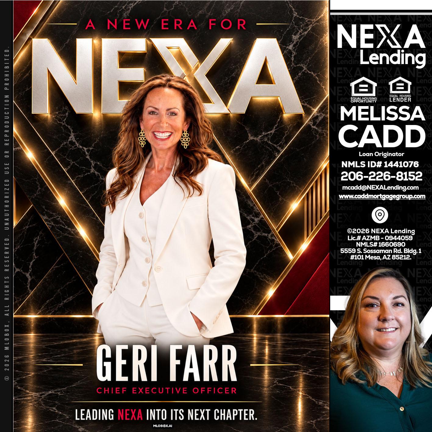 GERI FARR - Melissa Cadd -Loan Originator